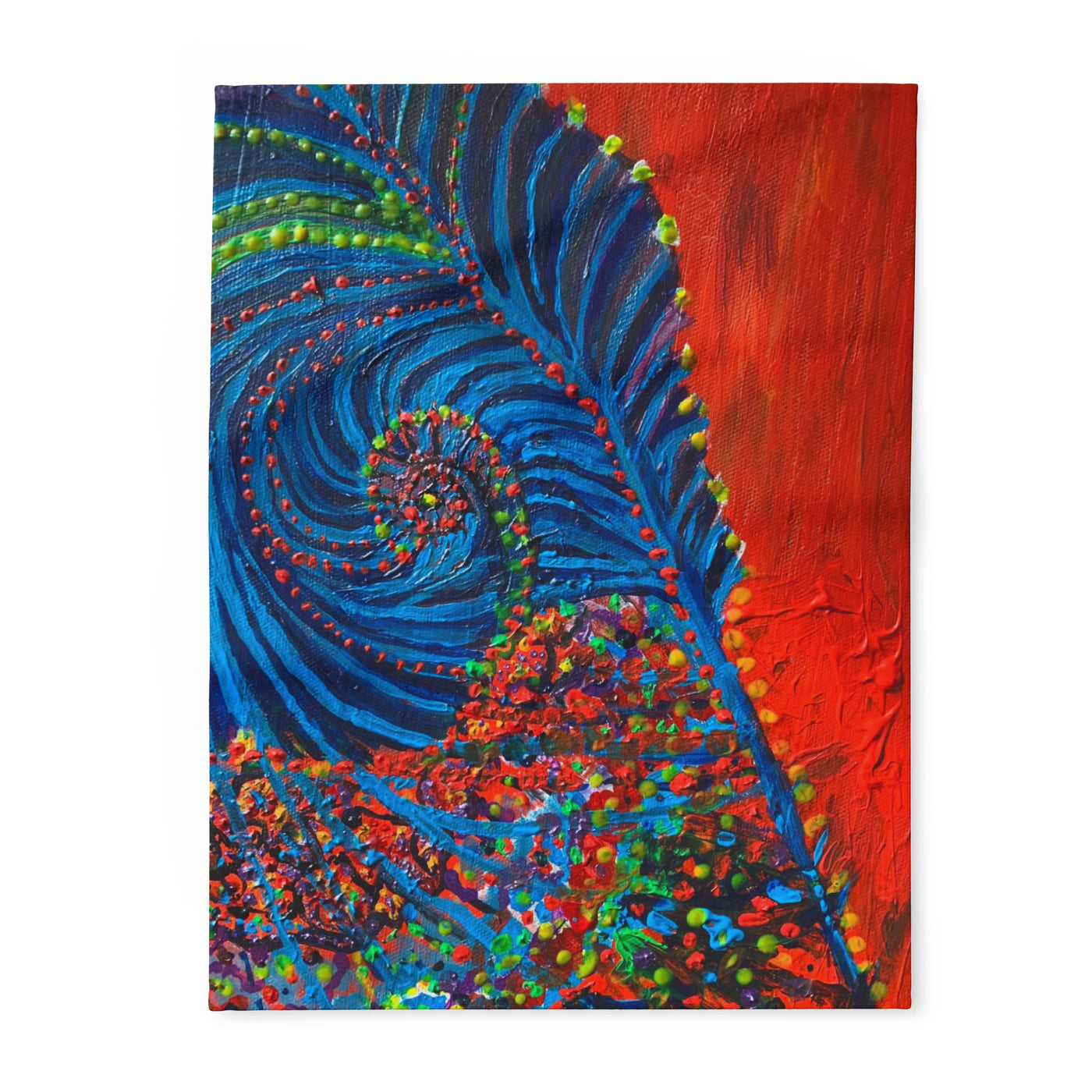 Arctic Fleece Blanket — Vibrant Abstract Swirl Cozy Throw