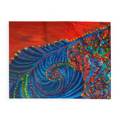Arctic Fleece Blanket — Vibrant Abstract Swirl Cozy Throw