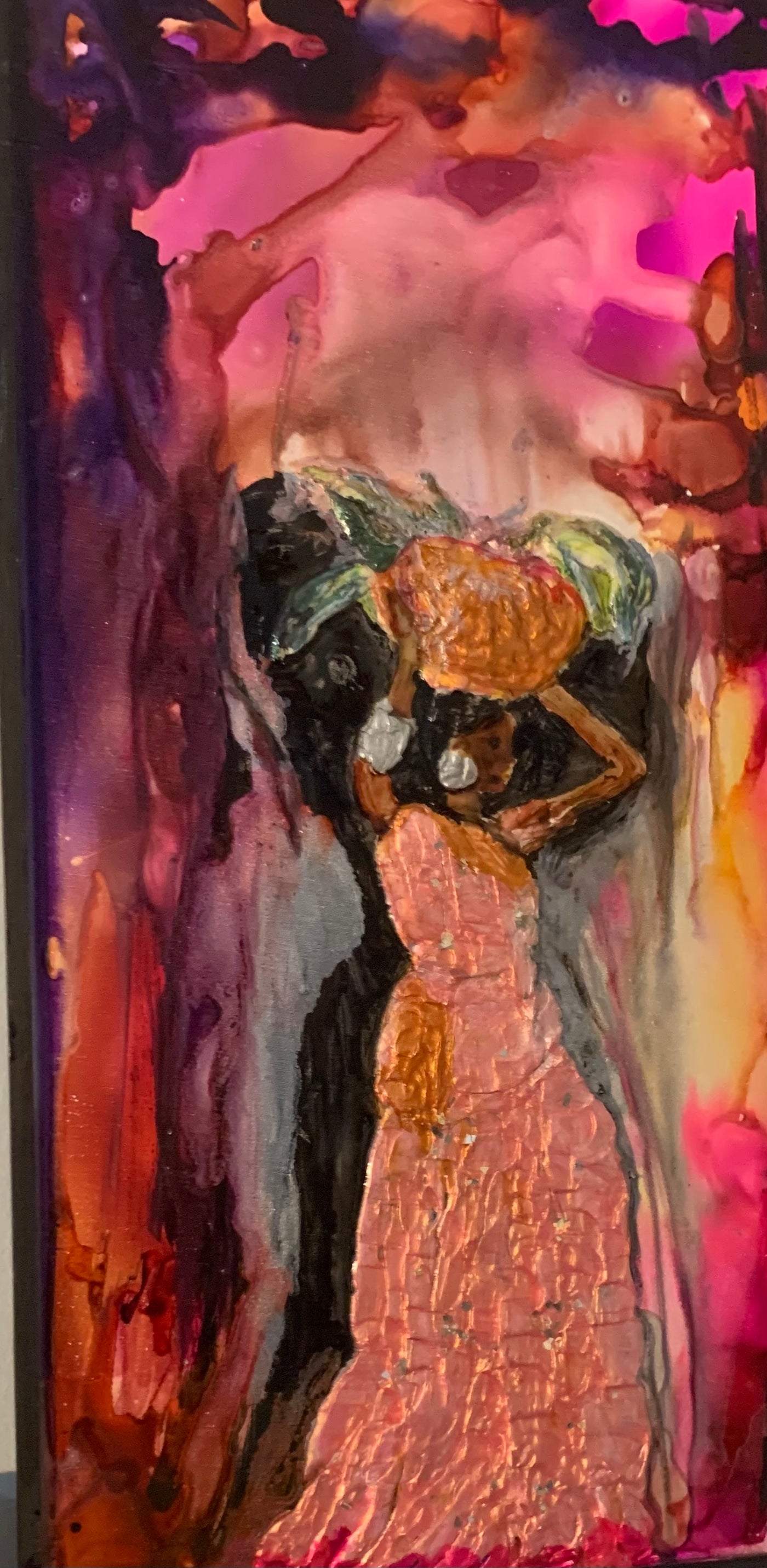 Beautiful African Woman - Vibrant Mixed Media Art Print